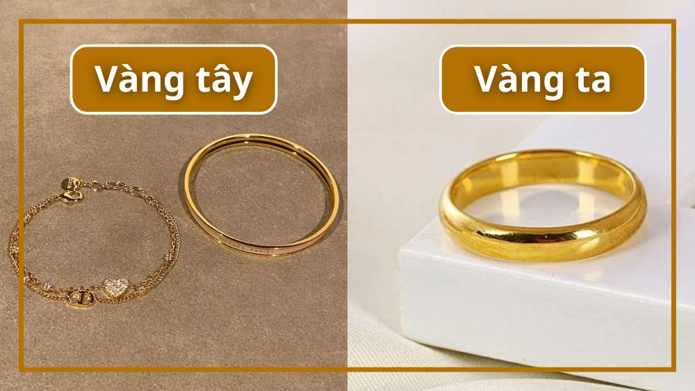 Cách nhận biết vàng tây và vàng ta