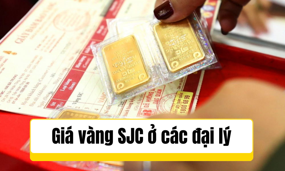 Giá vàng SJC ở các đại lý